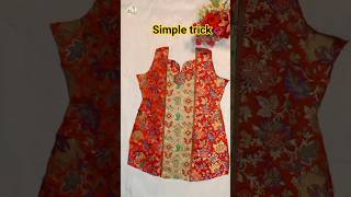 simple trick tutorial banarsi dress#diy#ytshort#shortfeed#viralvideo#kurtidesign#fashion
