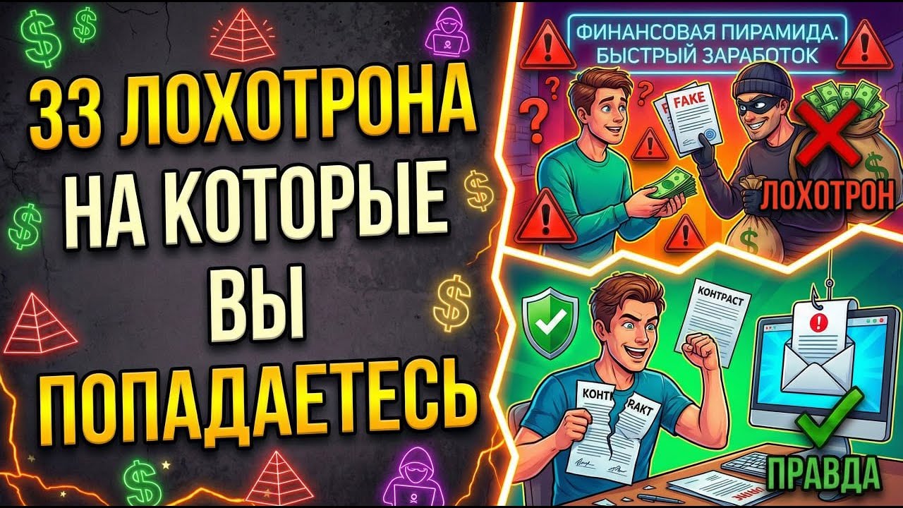 33 АФЕРЫ и ЛОХОТРОНА, на которые вы попадаетесь КАЖДЫЙ ДЕНЬ