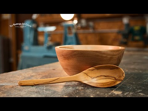 Ho Tornito Una CIOTOLA In Platano Con CUCCHIAIO In Ulivo Per FrancescoZini