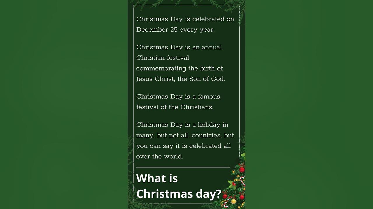 What is christmas day youtube