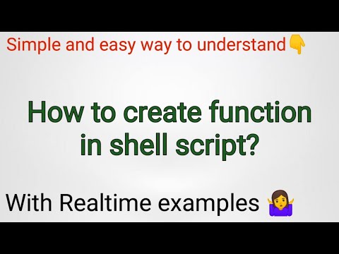 functions uses and types || Shell script || 2022