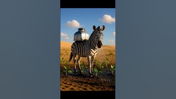 The Zebra growing tha plant and drying up water 😭#ai #zebra #tree #save #water