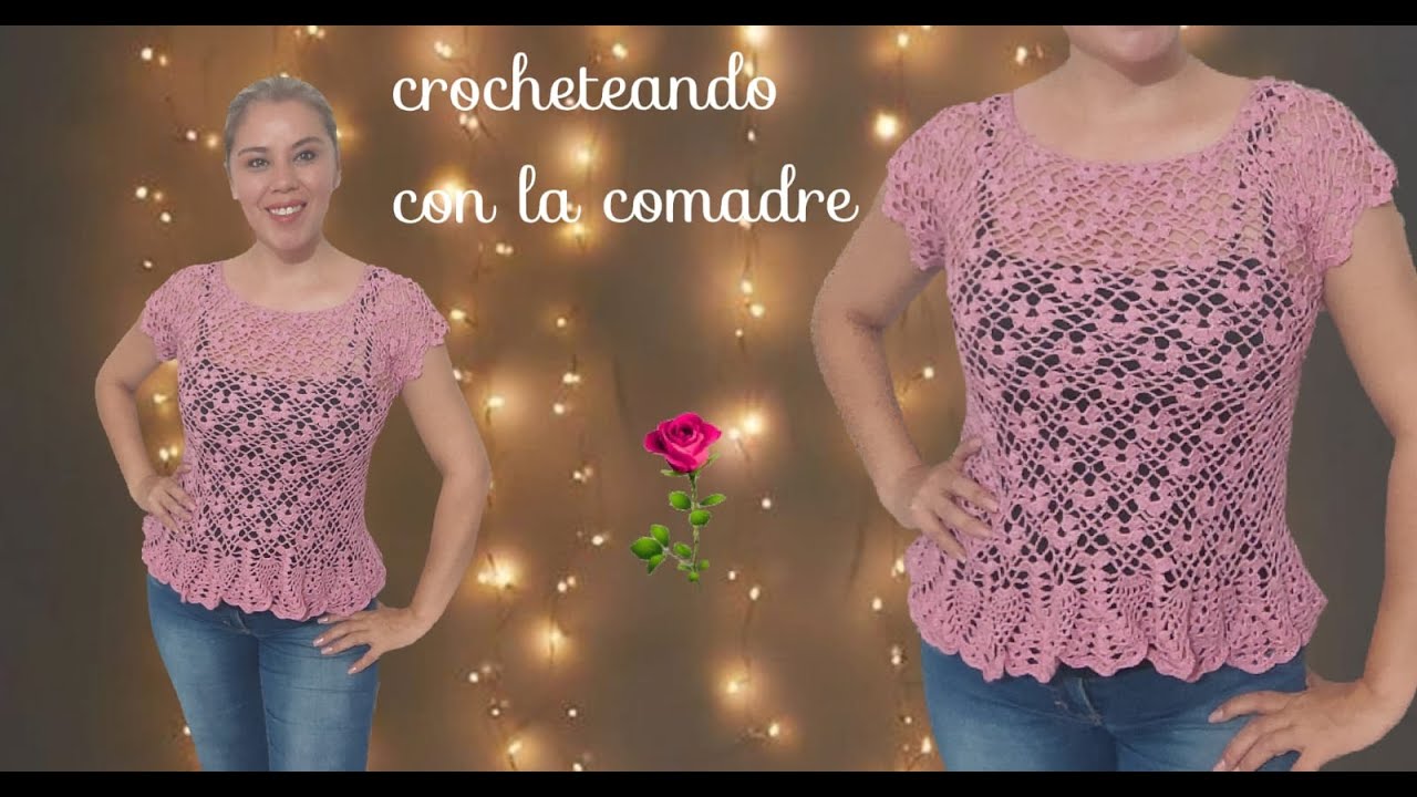 🌹⭐⭐⭐🌹Blusa florecitas a  crochet parte #1 fácil y rápido crocheteando con la comadre