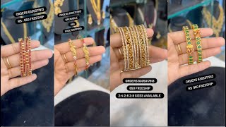 Latest 1Gram D Cz Stone Bangle Designs With Price Beautiful Light Weight Bangle Reasonable Price