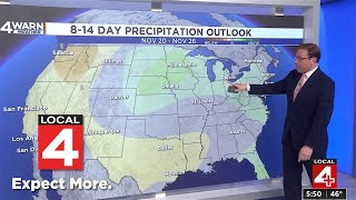 8-14 day temperature outlook for Michigan