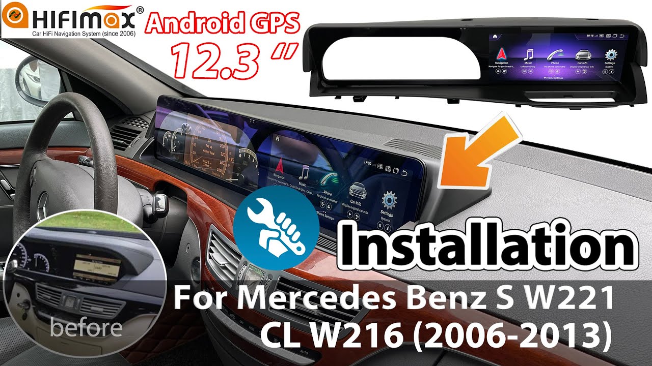 12 3 Android Gps Navigation For Mercedes Benz S W221 Cl W216 Installation Retrofit Step By Step Youtube 12 3 Android Gps Navigation For Mercedes Benz S W221 Cl W216 Installation Retrofit Step By Step Youtube