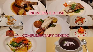 Caribbean Princess Complimentary Main Dining daily Menu and Food on a 16-day Cruise (2023 August)