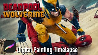 DEADPOOL & WOLVERINE // Procreate Digital Painting Timelapse
