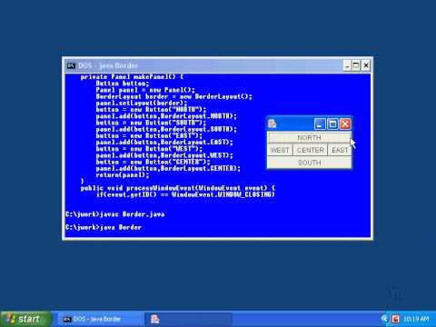 Lesson2 The Border Layout Manager | Introduction to the Java Programming Language