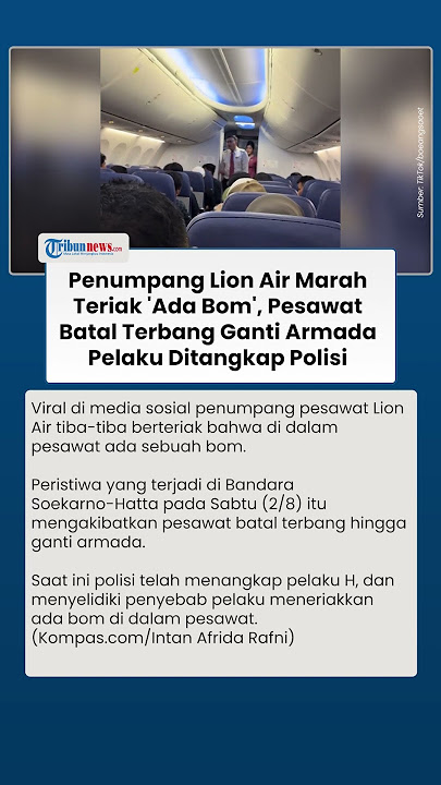 Viral Video Penumpang Lion Air Tiba tiba Teriak Ada Bom, Pesawat Batal Terbang hingga Ganti Armada