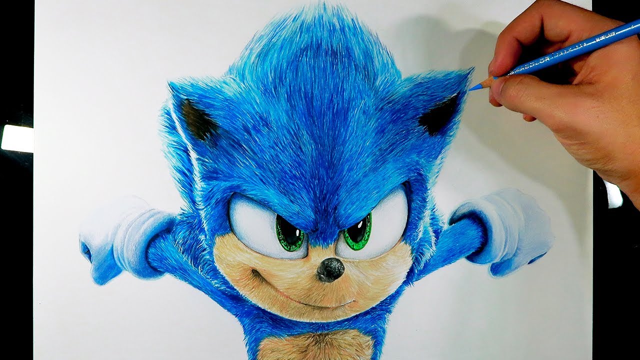 Como Dibujar A Sonic Realista How To Draw Sonic The Hedgehog