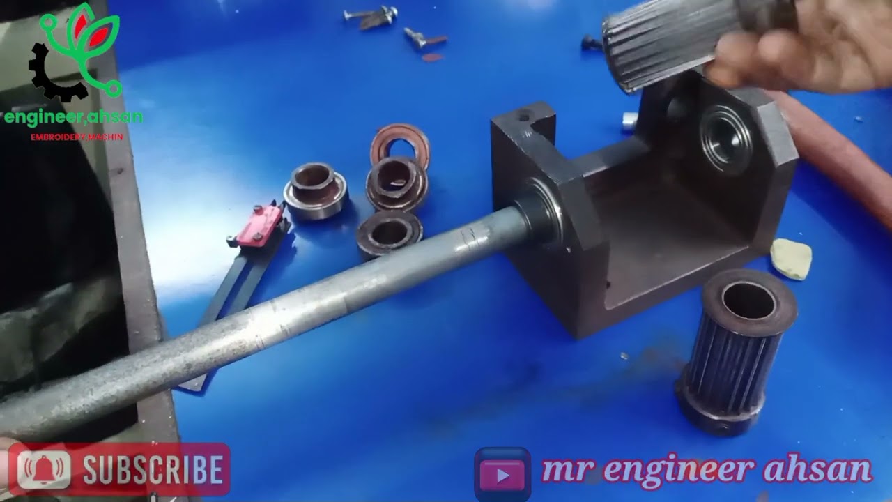 pantograp motar shaft  bearing ek ki jagah do barring kaise lagaen belt setting