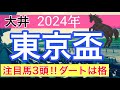 【東京盃2024】蓮の地方競馬予想