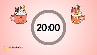 Pumpkin Spice Mugs – 20 Minutes Countdown Timer With Fall Lofi Music | Cozy Autumn Classroom Timer