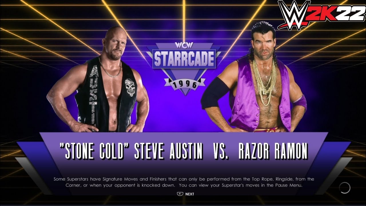 Stone Cold Vs Razor Ramon STONE COLD VS RAZOR RAMON WWE2K22 FULL MATCH GAMEPLAY PS4 PS5 - YouTube