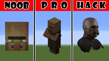 Pixel Art (NOOB vs PRO vs HACKER) The villager in Minecraft