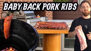 How to Smoke Baby Back Pork Ribs | Hanging in Drum Smoker Method