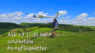 ASK 23 (1:3) im Hangflug bei bestem Wetter