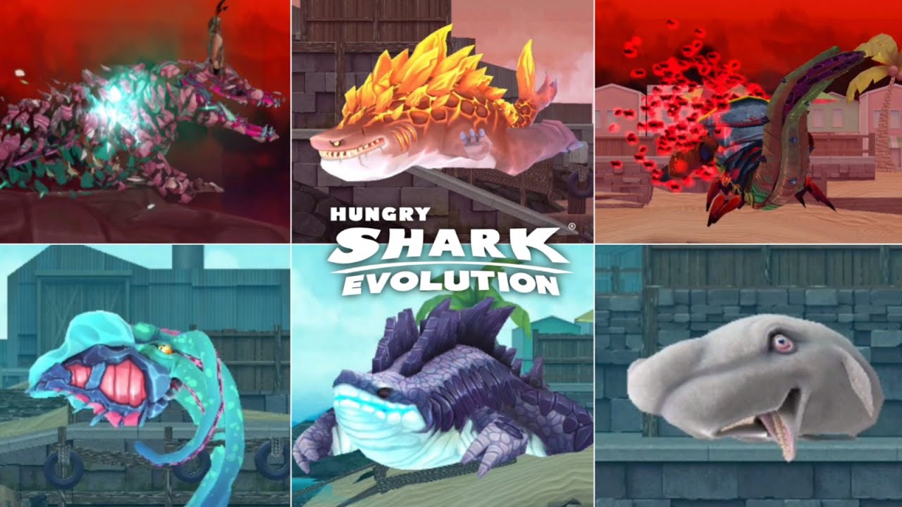 HUNGRY SHARK EVOLUTION ALL ISLAND DEATH (NEW ASTAROTH UPDATE)