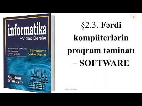 §2.3. Fərdi kompüterlərin proqram təminatı – SOFTWARE