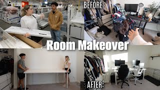 Transforming my boyfriend's MESSY Room | 4 days of work, ikea runs, deep cleaning image