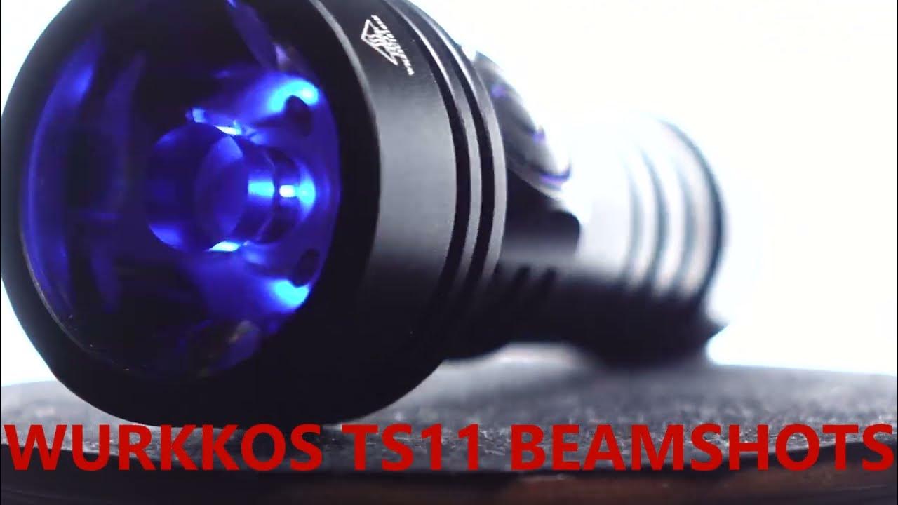 Wurkkos TS11 Pocket Thrower Flashlight/Torch beam shots. YouTube