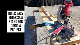 Quick Easy Miter Saw Stand for job site project diy