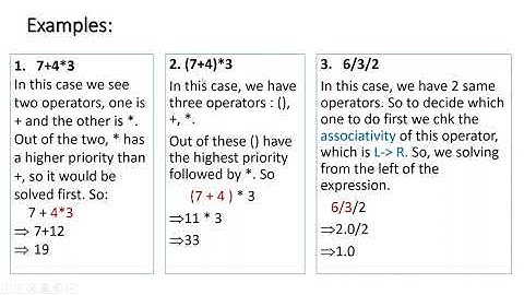 CBSE Class XI IP - Precedence of Arithmetic Operators in python