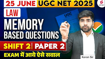 UGC NET Law Paper 2 Analysis | UGC NET Law Memory Based Questions | UGC NET Analysis 2025