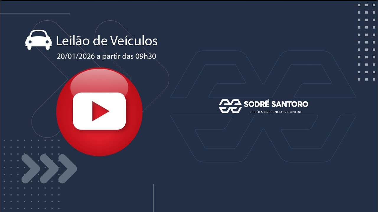 Leilão de Veículos 20/01/2026 - SODRÉ SANTORO LEILÕES