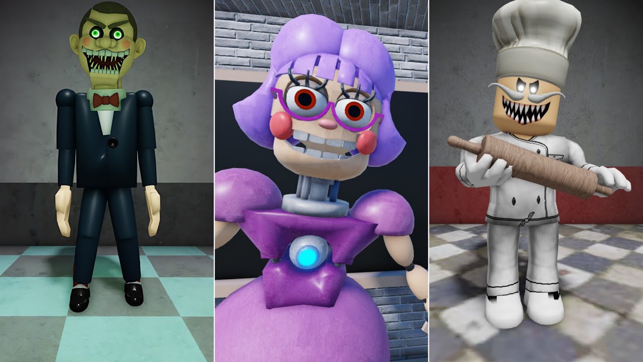 RUN FROM MR FUNNY, RUN FROM PAPA PIZZA, ESCAPE MISS ANI-TRON'S DETENTION ROBLOX OBBY