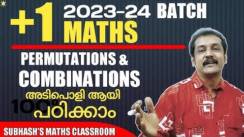 plus one 2023-24 batch maths permutations and combinations plus one Kerala mathematics class