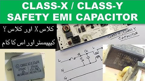 [226] Class-X Class-Y Rated Capacitors Explained, EMI RFI Suppression Safety Capacitor Urdu Hindi
