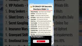 13 SHOCKING ER Secrets Doctors Hide! 😱🏥