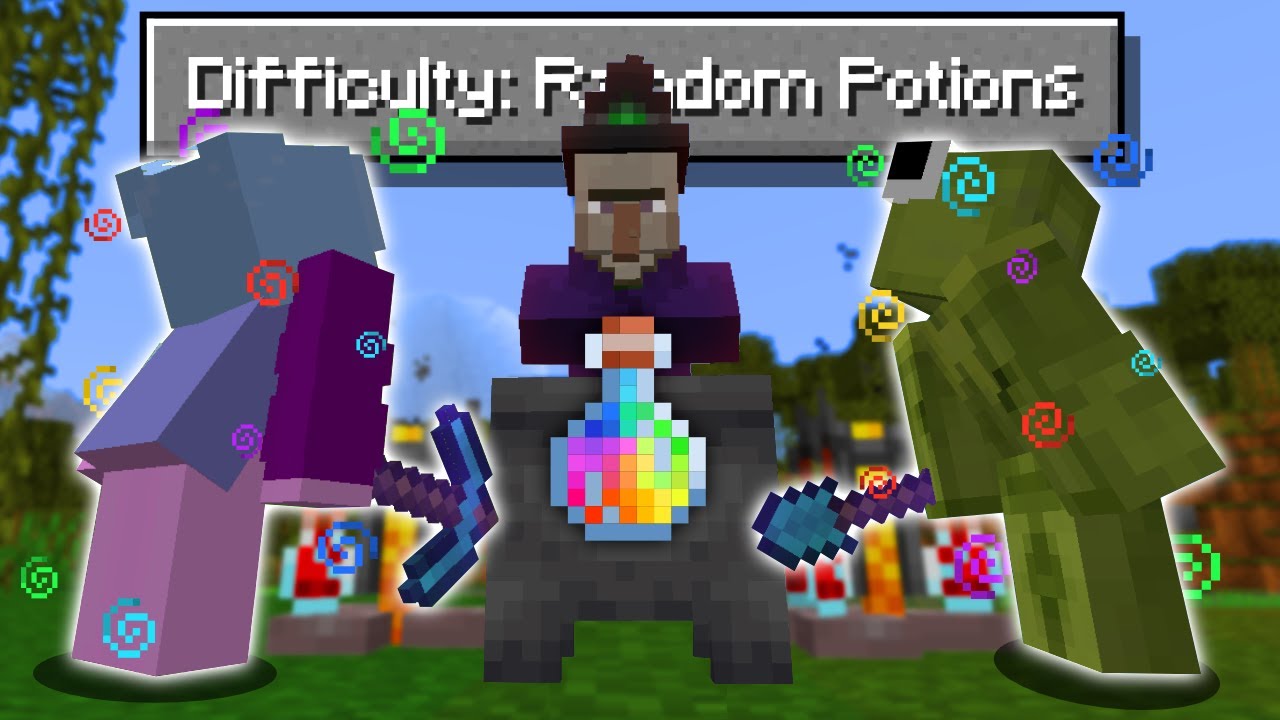Minecraft But Every Block Gives us RANDOM POTION EFFECTS! - YouTube