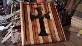 Making a cross mirror using old barn wood and pallet wood.