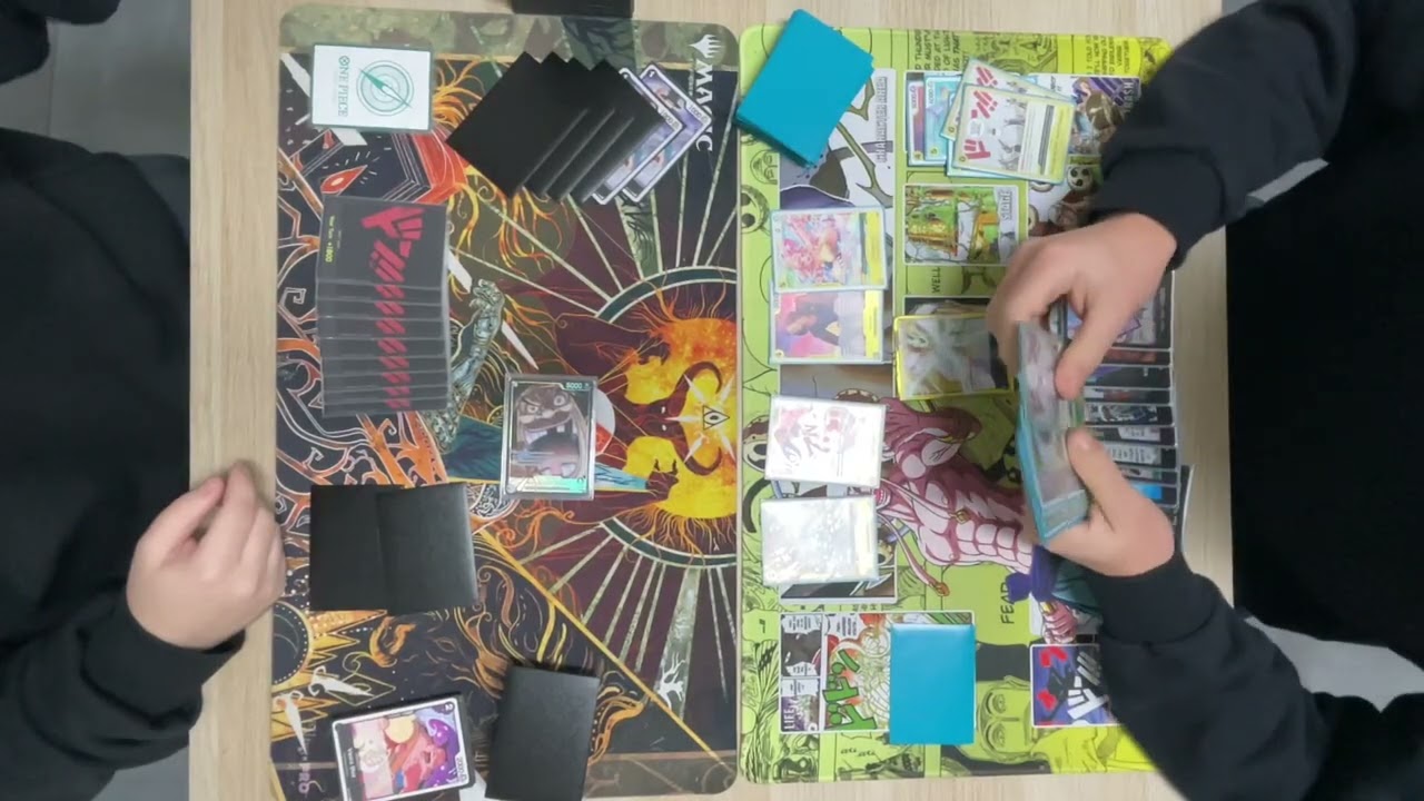 Blackbeard vs Enel gameplay One Piece TCG (OP09)