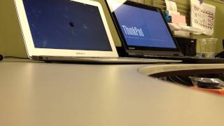 Download lagu Macbook Air running Lion vs. Lenovo Thinkpad X1 running Windows 8 Developer Preview