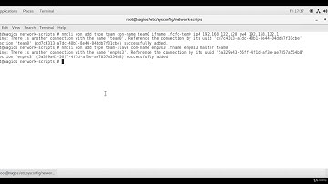 RHCE - Using nmcli to create teaming