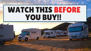 Buying a used motorhome or campervan? WATCH THIS FIRST!