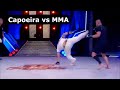 Capoeira guy challenges mma heavyweight