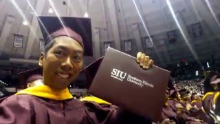 SIU Commencement Dec 2015 finale streamers
