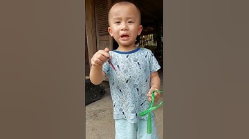 Khi con Chuồn Chuồn Đậu Tay. Dragonfly perched on baby