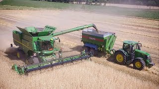 John Deere S780i &amp; Draper Schneidwerk | TIEMANN | *HD*