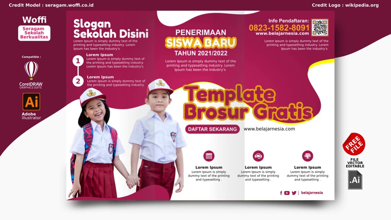 Free Template Cara Desain Brosur Sekolah Dasar Comp Coreldraw Beserta The Best Porn Website