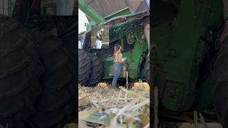 Went from medical assisting to farm assisting😅 #farmlife #farmgirl #fun #harvest #combine #farming