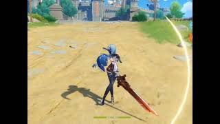 Eula second attack animation