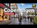Copenhagen, Denmark 🇩🇰 4K Walking Tour of Main Shopping Street Strøget