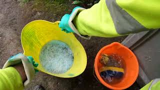 Portable toilet cleaning