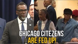 Black Chicago Residents TAKE OVER and Shut DOWN City Counsel MEETING FIRE Brandon Johnson